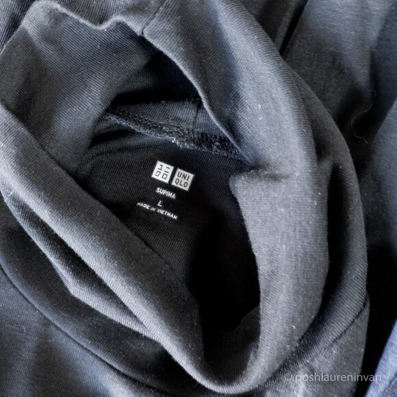 Uniqlo Women's Supima Cotton Modal Long-Sleeve Turtleneck – Bundle of 2 – Size L - Picture 3 of 9